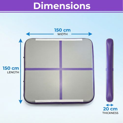 Inflatable Crash Pad – Professional Training Air Mat (150 × 150 × 20 cm)